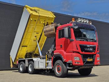 TGS 33.480 / 6x6 / 2-SIDE TIPPER / PALFINGER Z CRANE